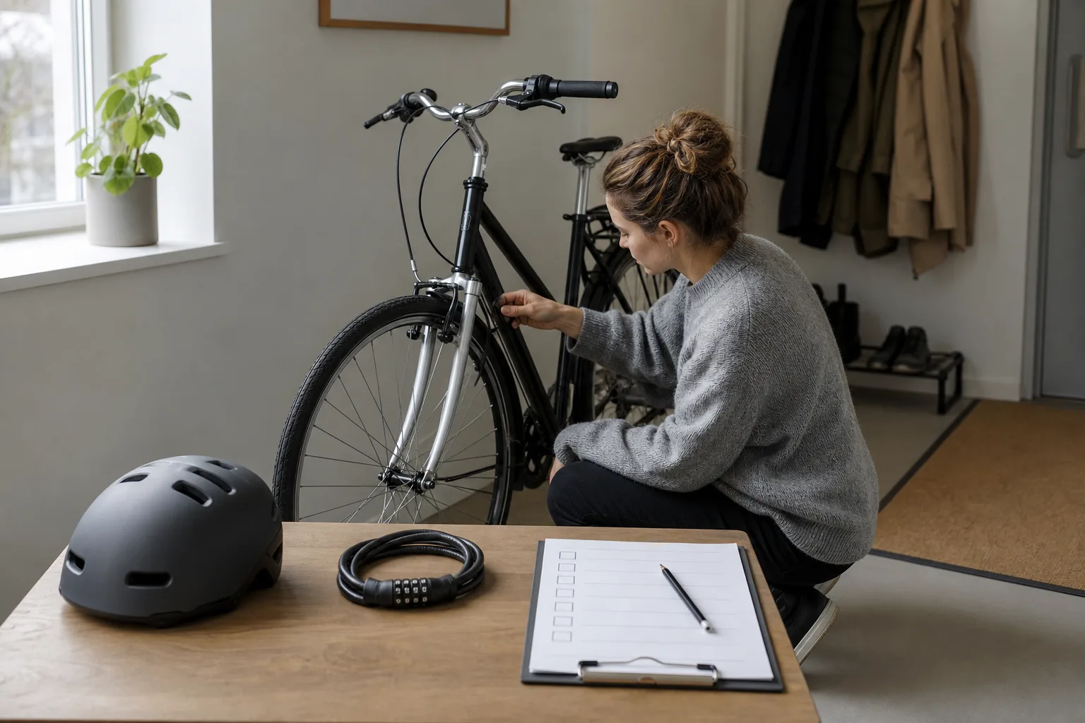Hyra ut cykel i svensk vardagsmiljö