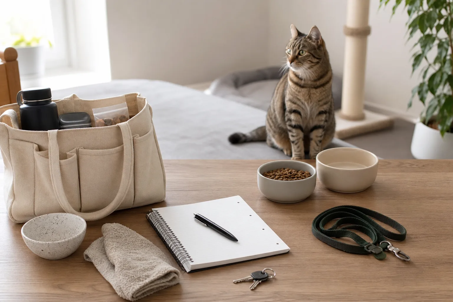 Passa katt extra i svensk vardagsmiljö
