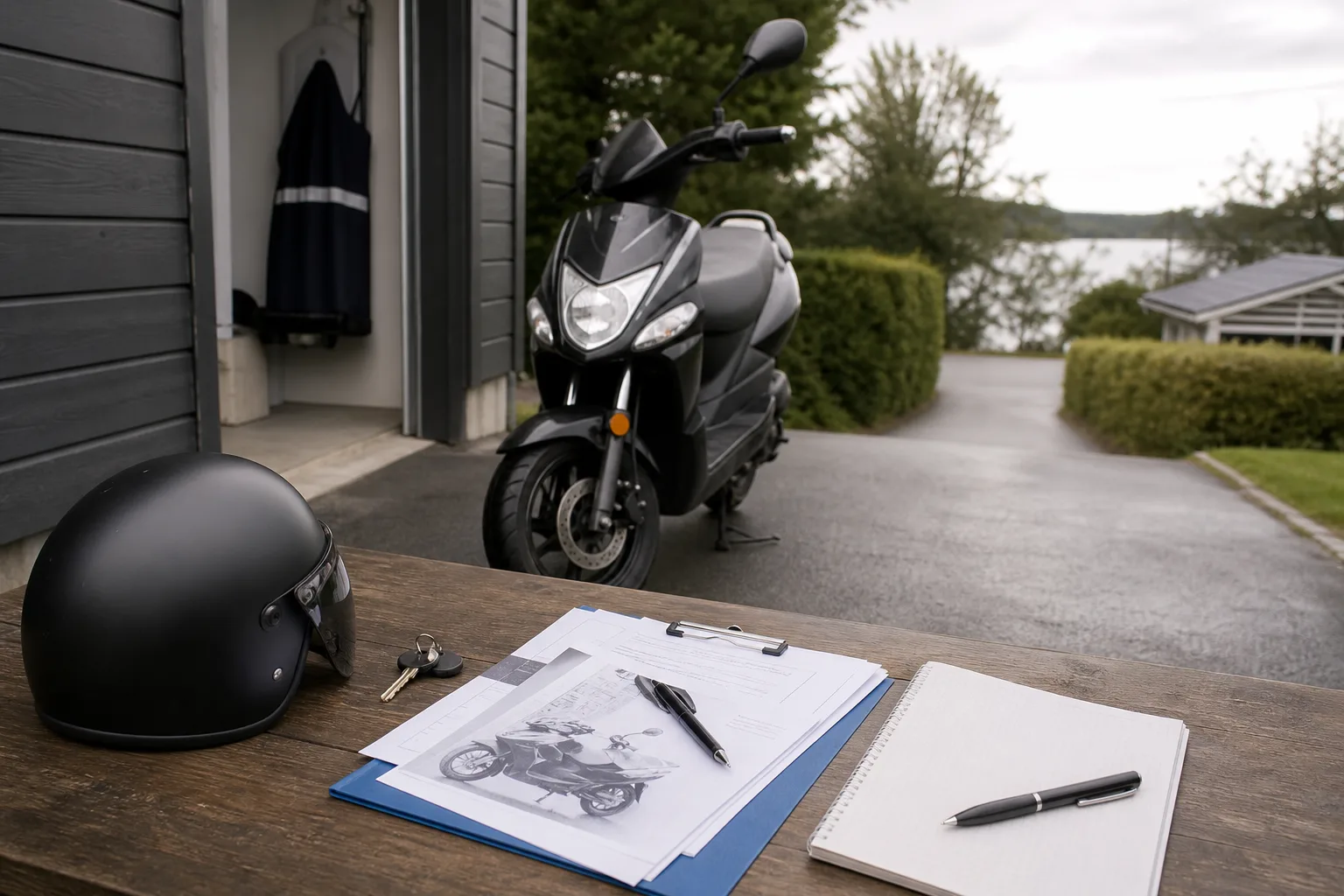 Sälja moped i svensk vardagsmiljö