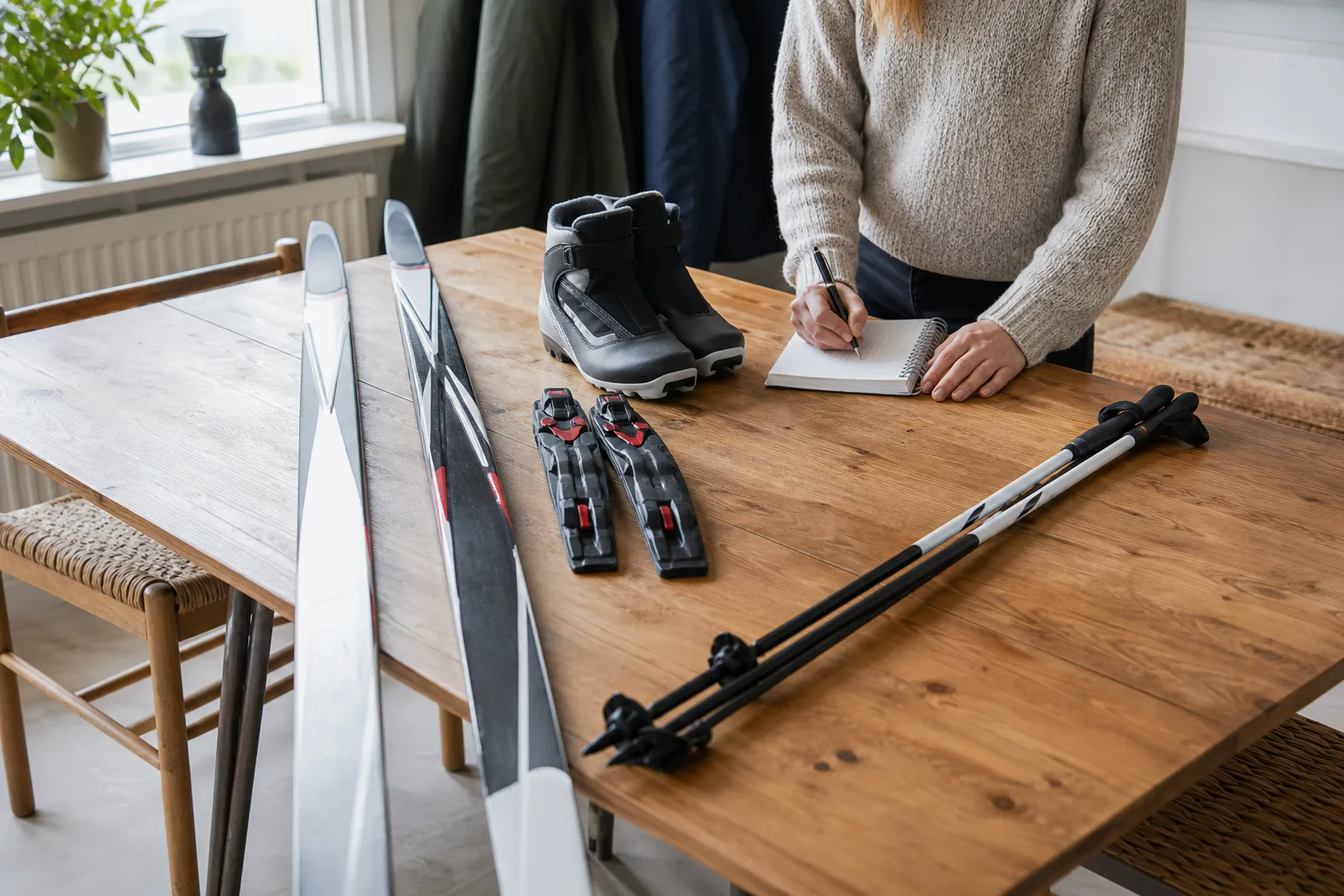 Sälja skidor i svensk vardagsmiljö