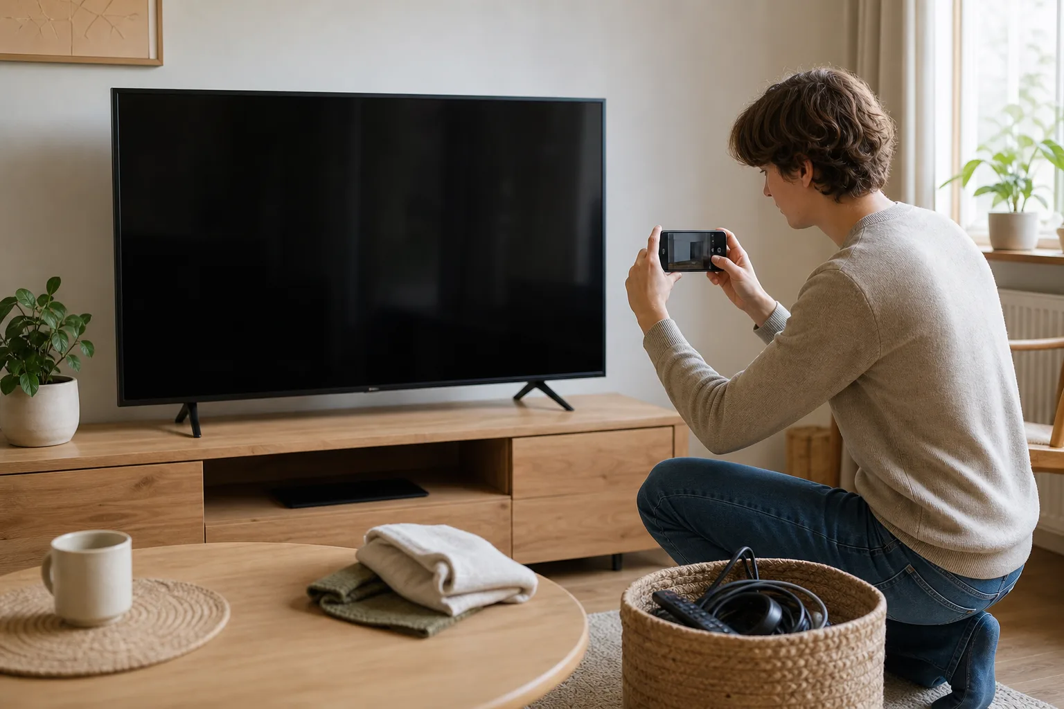 Sälja tv begagnad i svensk vardagsmiljö